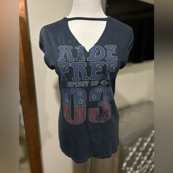 Harley Davidson Cut-Out Tee - Picture 1 of 3